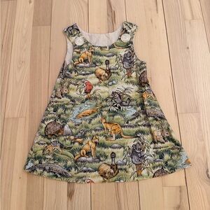 Kids Handmade Animal Print Sleeveless Dress